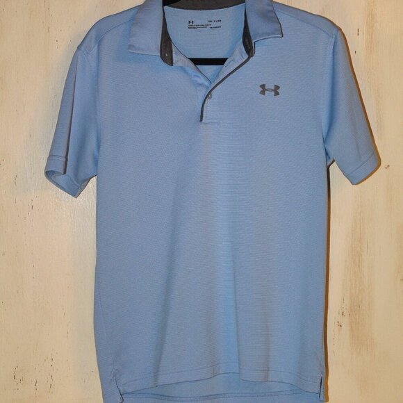 Under Armour Men's HeatGear Loose Fit light blue Polo shirt size M - Picture 1 of 5